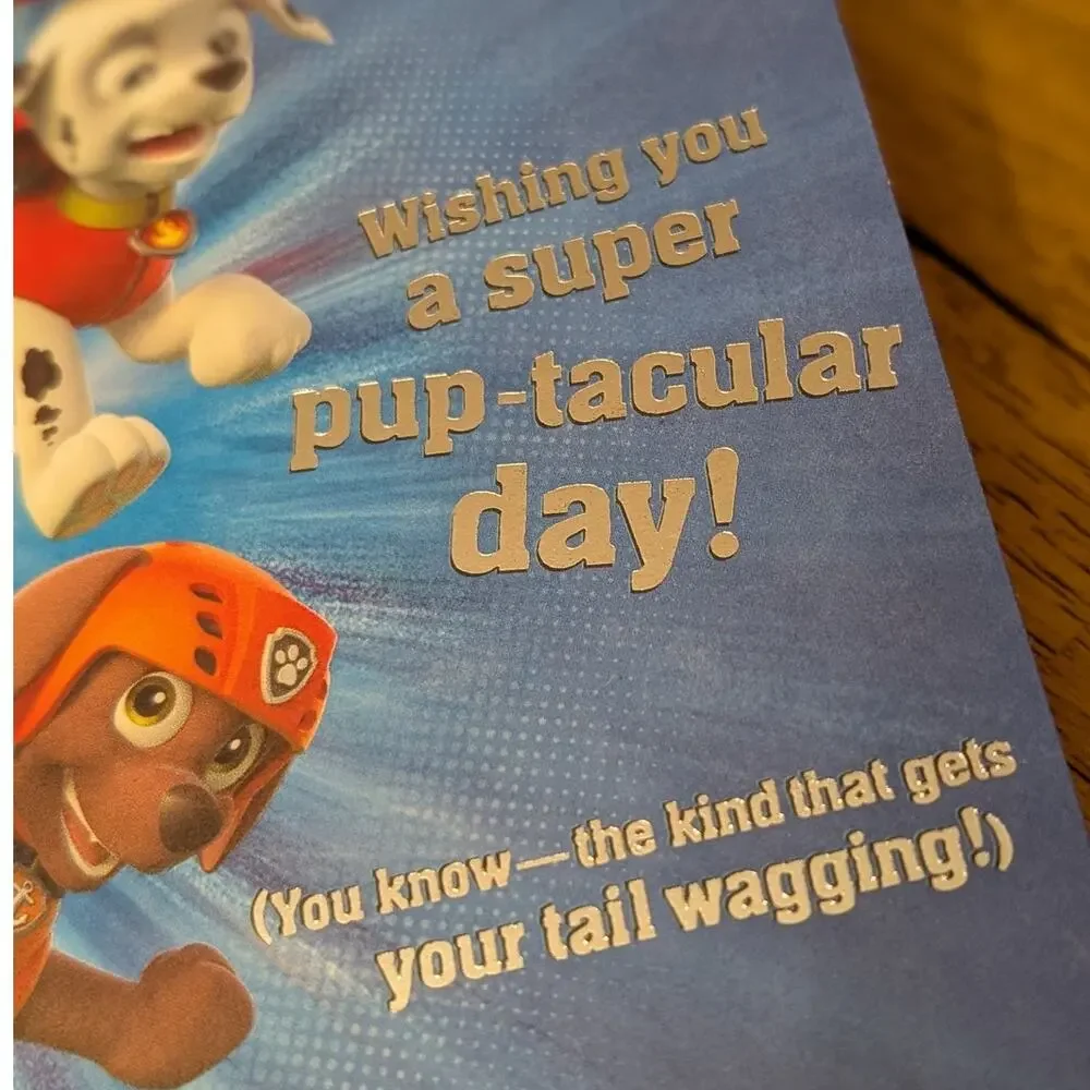2015 Paw Patrol Boys Birthday Card with Pop Up